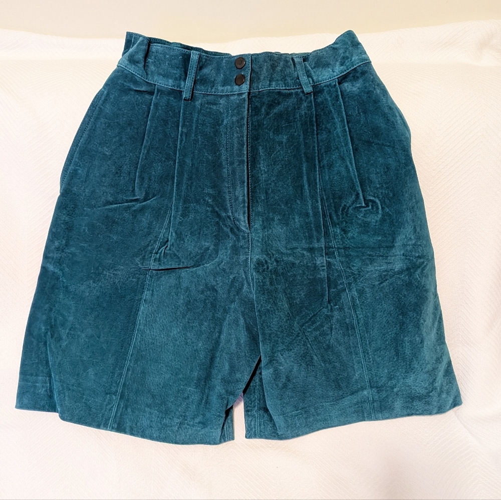 Teal‎ Suede Shorts